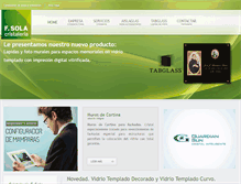 Tablet Screenshot of cristaleriafsola.com